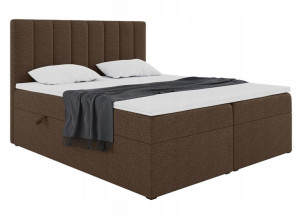 Łóżko do sypialni 160x200 typu boxspring brązowe