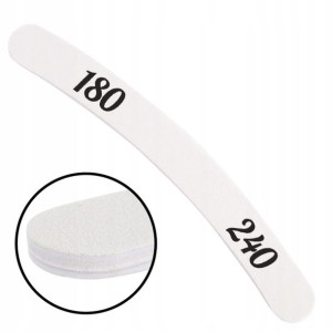 Pilnik do paznokci manicure BANAN 180 240 biały