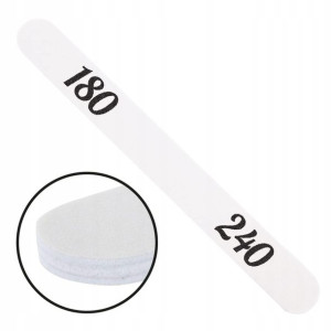 Pilnik do paznokci manicure PROSTY 180 240 biały
