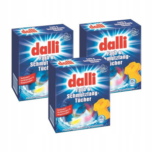 Chusteczki prania DALLI wyłapujące kolor 3x 15 szt