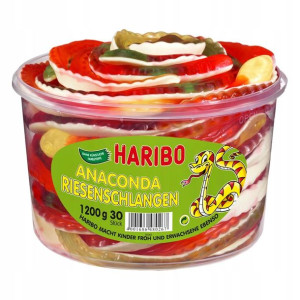 HARIBO Żelki Długie Węże Anaconda BOA 30 szt 35 cm