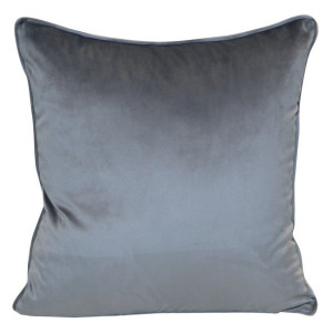 Poszewka welwetowa zdobiona 45X45cm srebrna