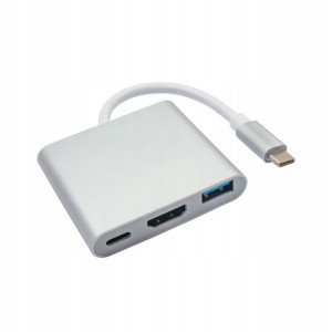 Kabel 3w1 Adapter Typ Usb-c + Usb 3.1 + Hdmi 4k