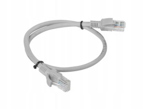 Kabel Patchcord Kat.5e Utp 0.5m Szary Fluke Passed