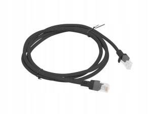 Patchcord Kat.5e Utp 1,5m Czarny Fluke Passed