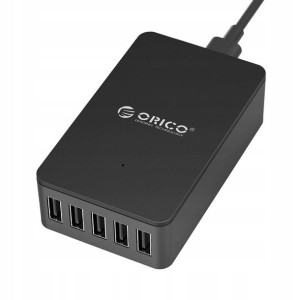 Ładowarka USB 5 portów 40 W czarna Orico