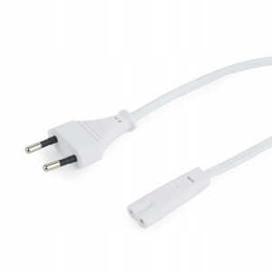 Kabel Zasilający RTV 1.8M Gembird biały PC-184/2-W