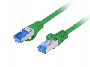 Patchcord Kat.6a S/ftp Lszh Cca 0.25m Zielony Rj45