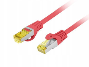 Kabel Patchcord Kat.6a S/ftp 1m Czerwony Lanberg