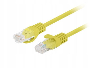 Kabel Patchcord Kat.5a U/utp 7,5m Żółty Lanberg