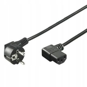 Kabel zasilający do komputera wtyk kątowy 230V 2m