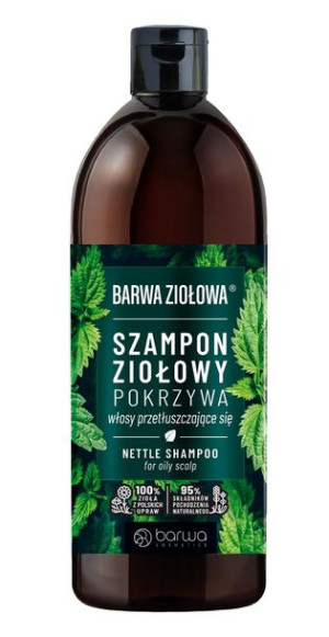 BARWA Ziołowa Szampon do włosów Pokrzywowy włosy przetłuszczające się 480ml