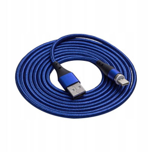 Kabel USB - USB-C magnetyczny v 2.0 2m niebieski