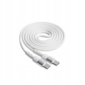 Kabel USB-C - USB-C 60W 1m Akyga biały Type-C