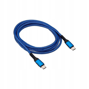 Kabel USB-C - USB-C 2.0 100W 1,8m Akyga niebieski
