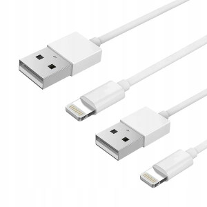 Kable USB - Lightning 1m + 0,25m biały Unitek