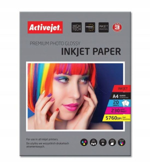 Papier błyszczący Activejet AP4-230G20 A4; 20 szt.