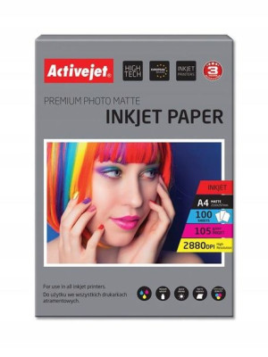 Papier matowy fotograficzny Activejet A4; 100 szt.