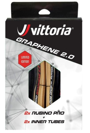 Zestaw Twin Pack opony Rubino Pro G2.0 700x28C, beżowo-czarna, zwijana + dę