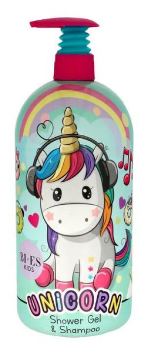 Bi-es Kids Unicorn Żel pod prysznic i szampon 2w1 Music 1000ml
