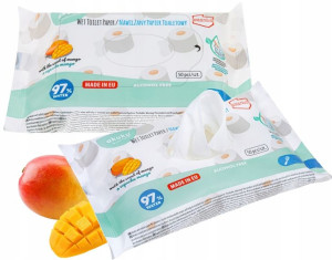 Akuku Nawilżany papier toaletowy chusteczki 50 szt