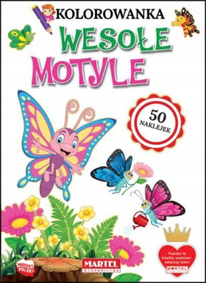 Kolorowanka z naklejkami Wesołe motyle Martel