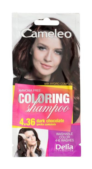 Delia Cosmetics Cameleo Szampon koloryzujący nr 4.36 Gorzka Czekolada