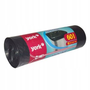 York Worki na Śmieci Mocne z Recyklingu 60l 10szt