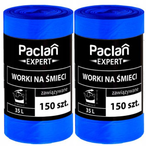 2x Paclan Worki na Śmieci Mocne Zawiązywane 35l