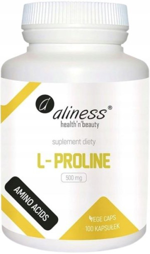 ALINESS L-Prolina 500mg 100kap STAWY KOLAGEN