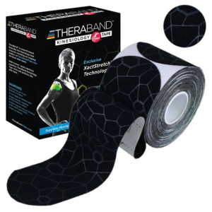 Tejp Taśma Kinesiotaping 5cmx5m Czarno-szary Pro
