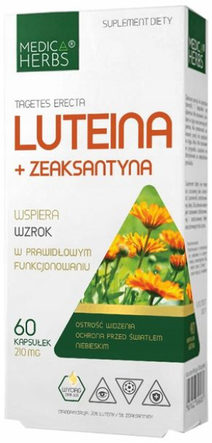 Luteina + Zeaksantyna Wzrok Ochrona Oczu 60kap