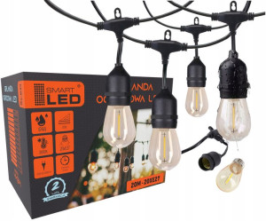 Girlanda Ogrodowa Łańcuch Świetlny 20m 20x Led E27