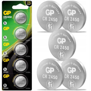 5x Bateria litowa płaska GP 2450 CR2450 DL2450 3V