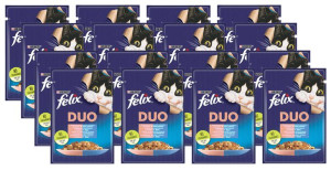 FELIX Fantastic Duo z łososiem i sardynką  w galaretce 26x85g