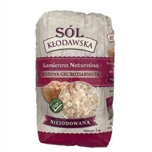 Sól Kłodawska Różowa Gruboziarnista Niejodowana1kg