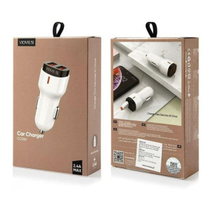 Ładowarka Samochodowa Vidvie S-cc06 2xusb + Kabel Micro 2.4a Biały