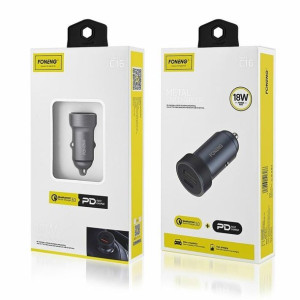 Ładowarka Samochodowa Foneng C16 1xusb Pd 18w, Qc 2.4a Srebrny Pudełko