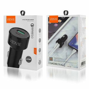 Ładowarka Samochodowa Vidvie Cc518c 1xusb + 1xtype C + Kabel Lightning 3a