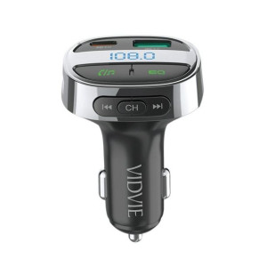 Ładowarka Samochodowa Fm Transmiter Vidvie Fm02 1xusb + 1xtype C Usb 18 W