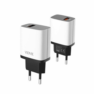 Ładowarka Sieciowa Vidvie Ple215 Usb + Kabel Lightning 1.2a Biały/czarny