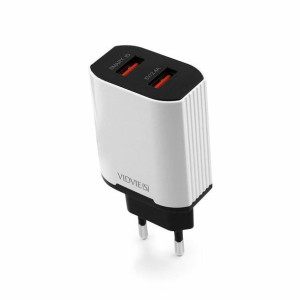 Ładowarka Sieciowa Vidvie Ce02 2xusb + Kabel Lightning 2.4a Biały/czarny