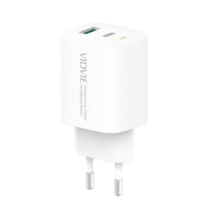 Ładowarka Sieciowa Vidvie Ple248 1xusb + 1xtype C + Kabel Type C/lightning