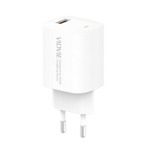 Ładowarka Sieciowa Vidvie Ple249 1xusb + Kabel Type C Qc 3.0 18w Biały