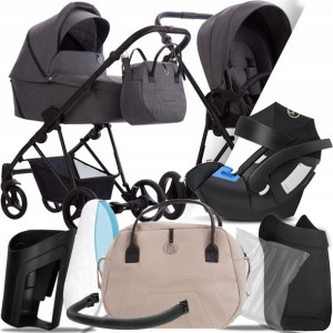 Wózek 3w1 Bebetto Yoddi 02 Cz I Cybex Aton 5