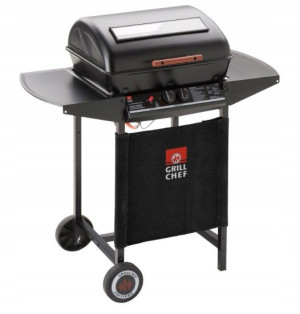 Grill Ogrodowy Gazowy Dwupalnikowy Czarny 49x38 Cm
