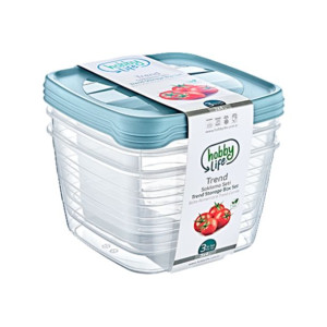 Kpl. 3 Pojemników Prostokątnych Głębokich Trend Box 4l *6057