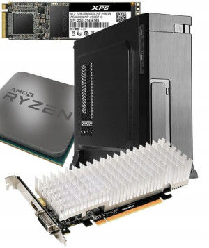 Mini ITX Ryzen 5 1600AF 6x3,6GHz 256GB NVMe GT1030