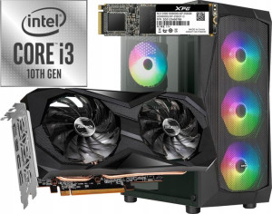Power RGB do gier I3-9100f/RX6600XT/1TB/32GB