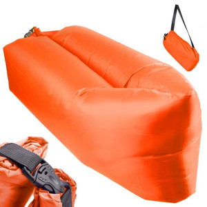 SOFA materac łóżko leżak na powietrze pomarańczowy 230x70cm
